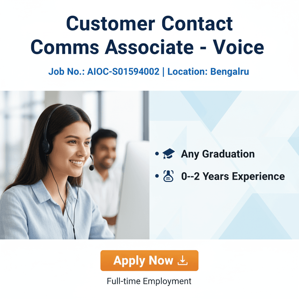 Customer Contact Comms Associate - Voice